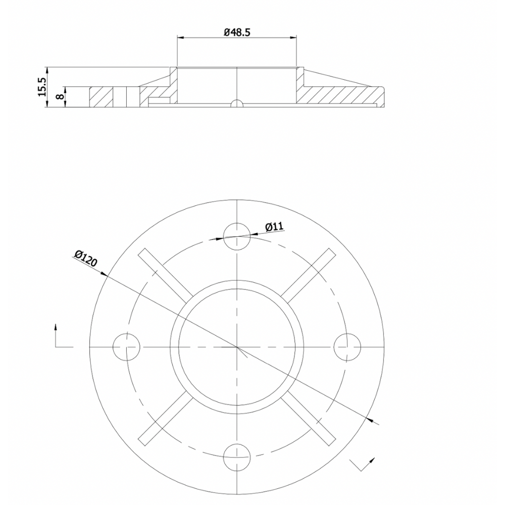 wall flange illustration