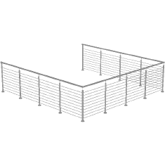 4 Metre Wire Rope Balustrade