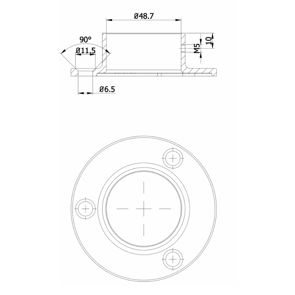 wall flange illustration