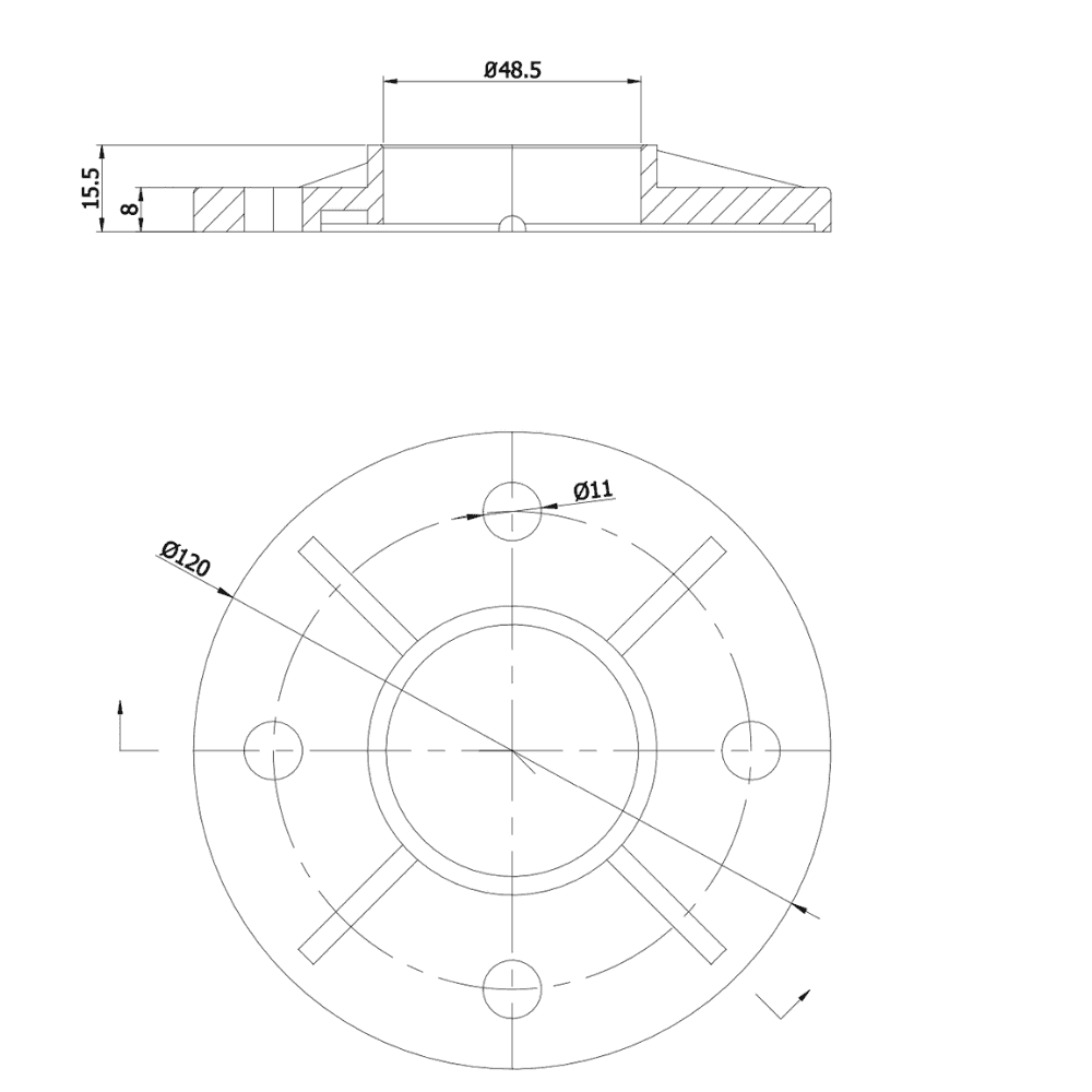 wall flange illustration