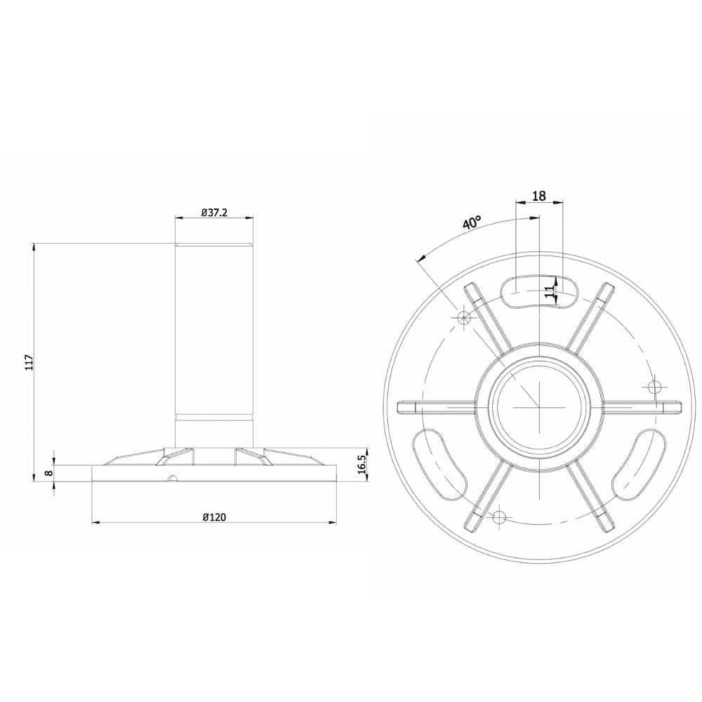 Base plate drawing