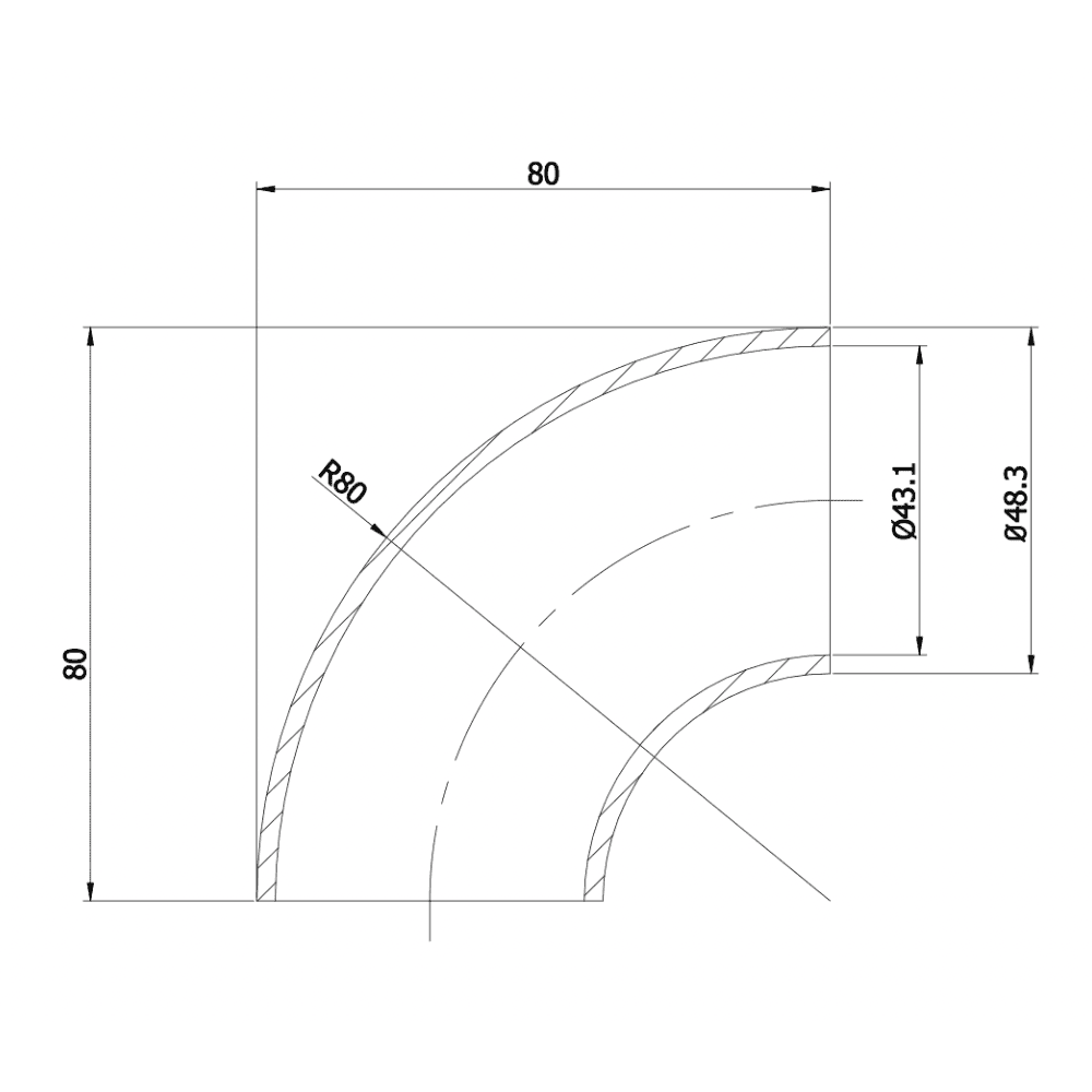 Welded Elbow Measurements