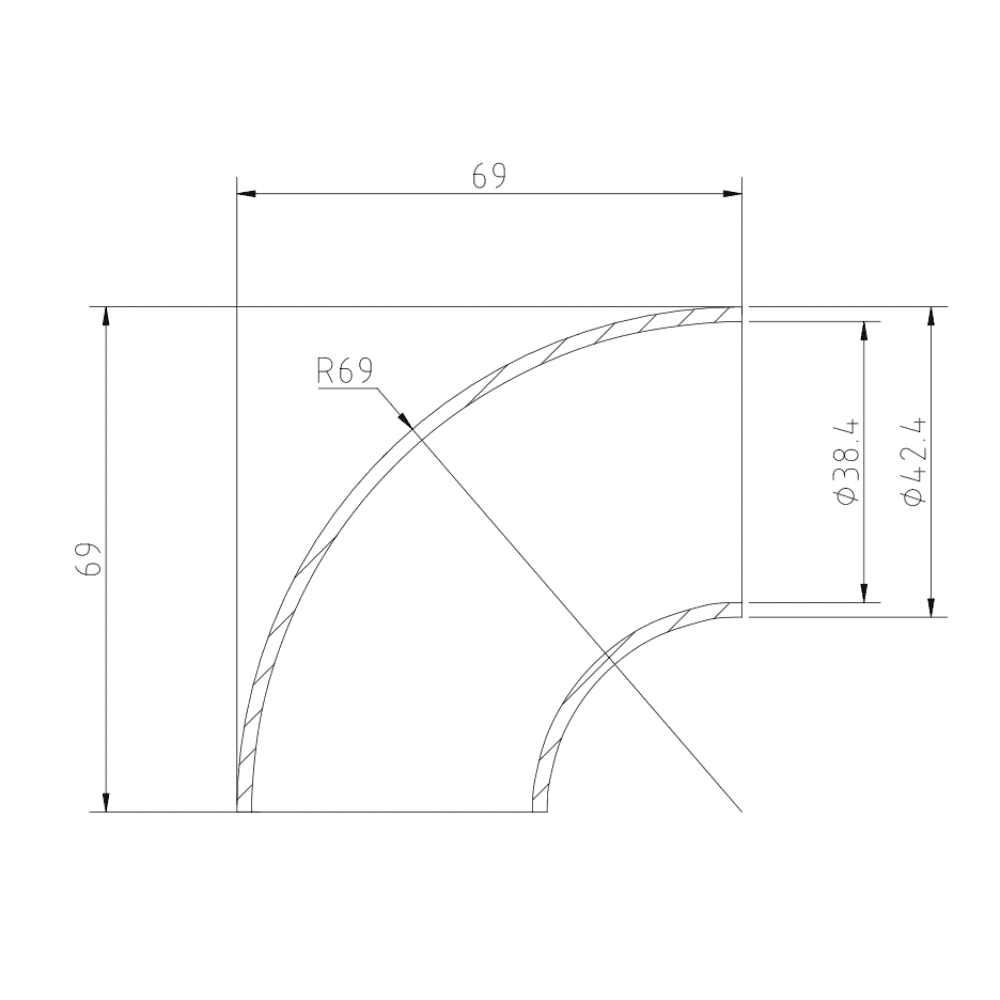 Welded Elbow Measurements