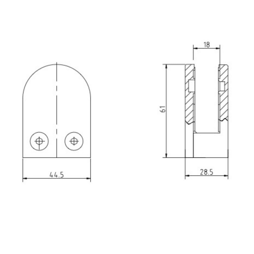 Middle D Glass Clamps 13.5mm Glass