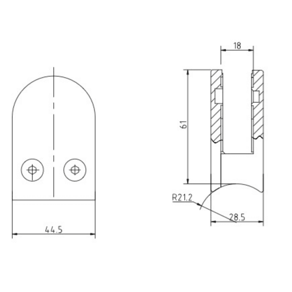 Middle D Glass Clamps for 42.4mm Post