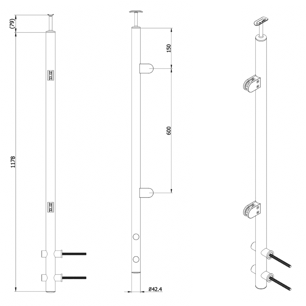 Side fixed post measurements