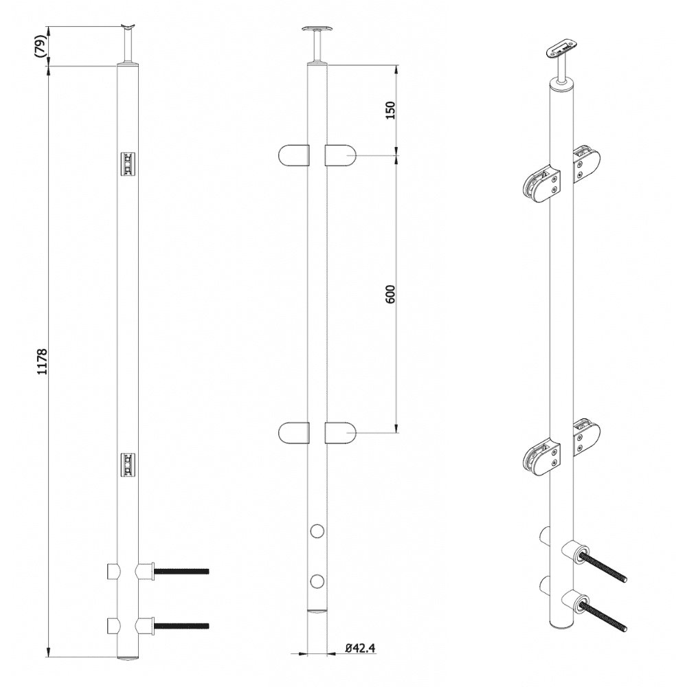 Side fixed post measurements