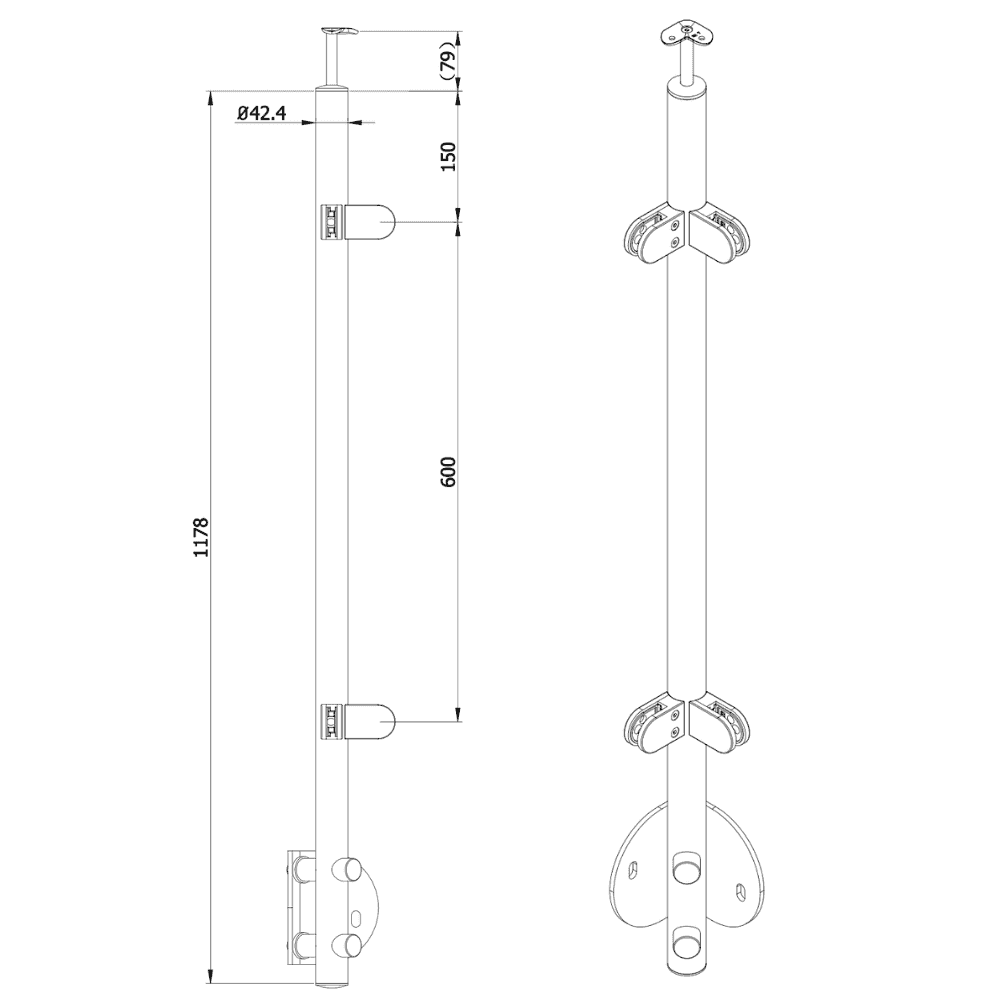 Side fixed post measurements