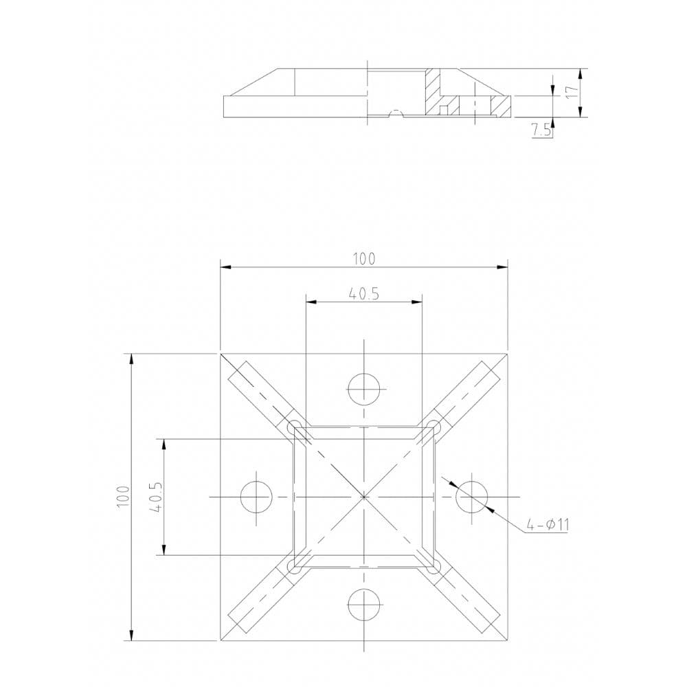 Wall flange drawing