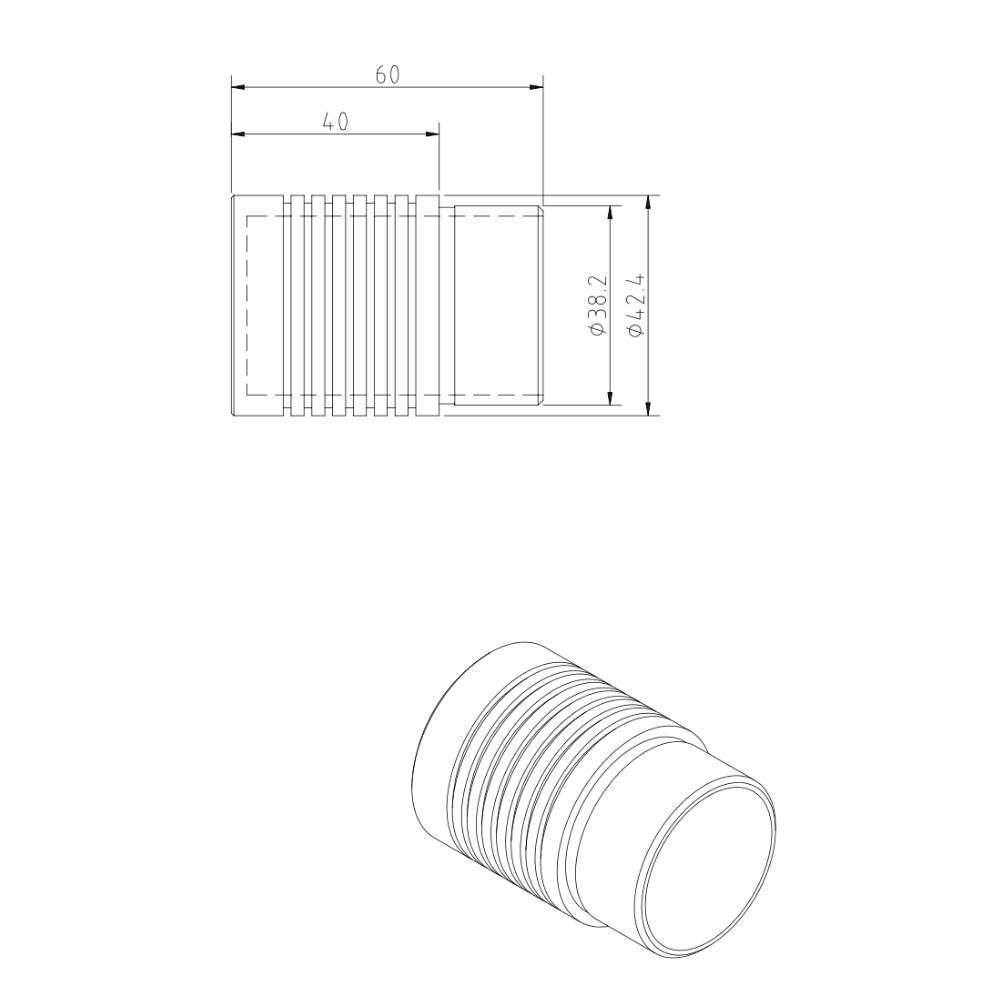 Grooved end cap measurements