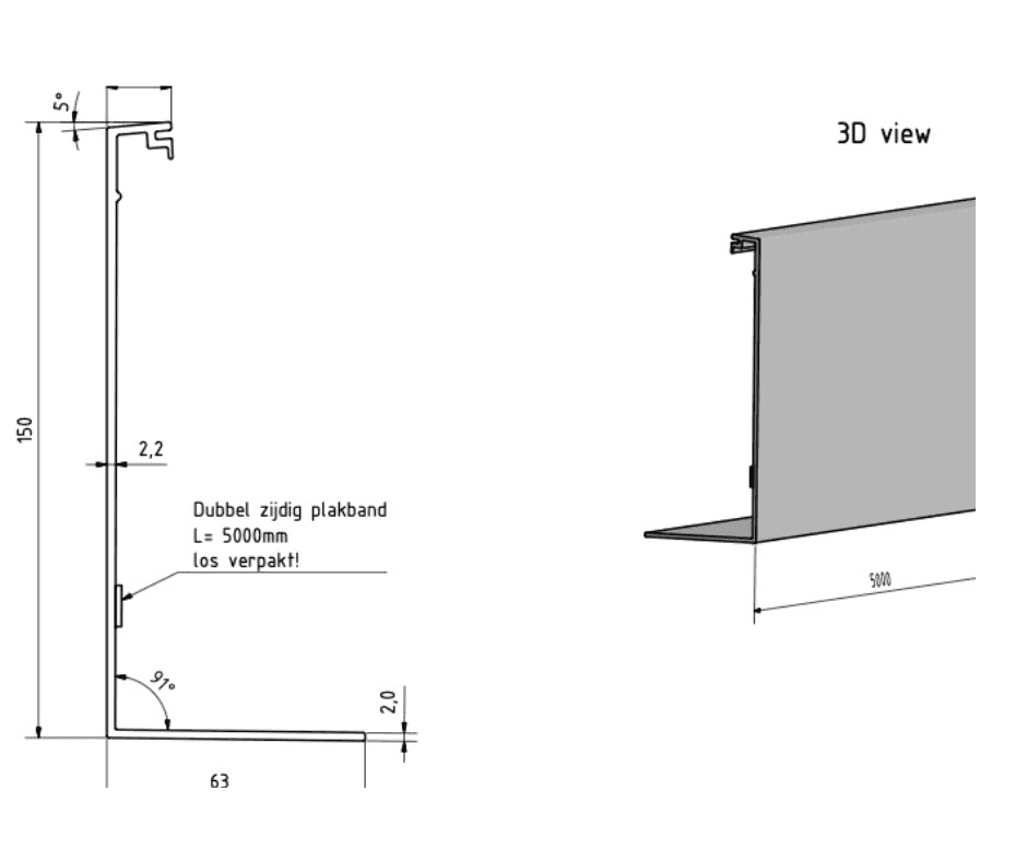 5m Flex Fit Pro Side Cladding