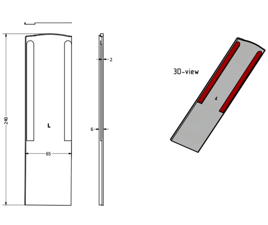 End Cap For Staircase with Cover Strip