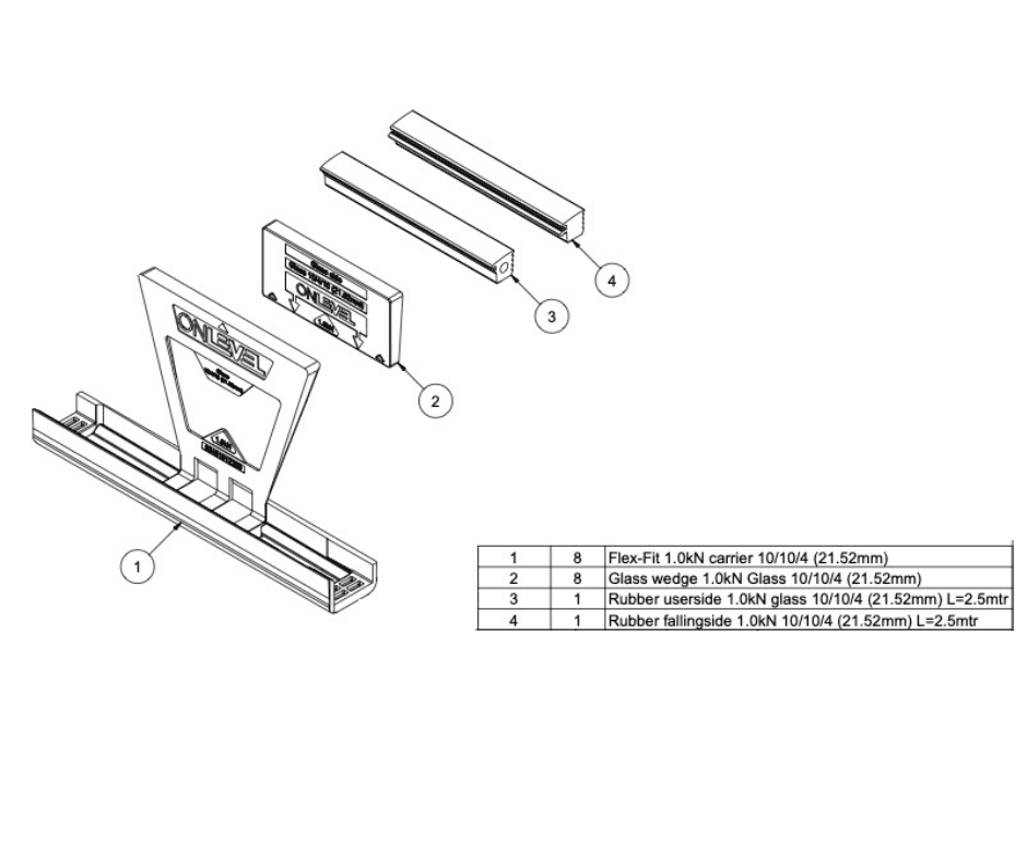 Flex Fit Glass Clamp Kit for 21.52mm Glass