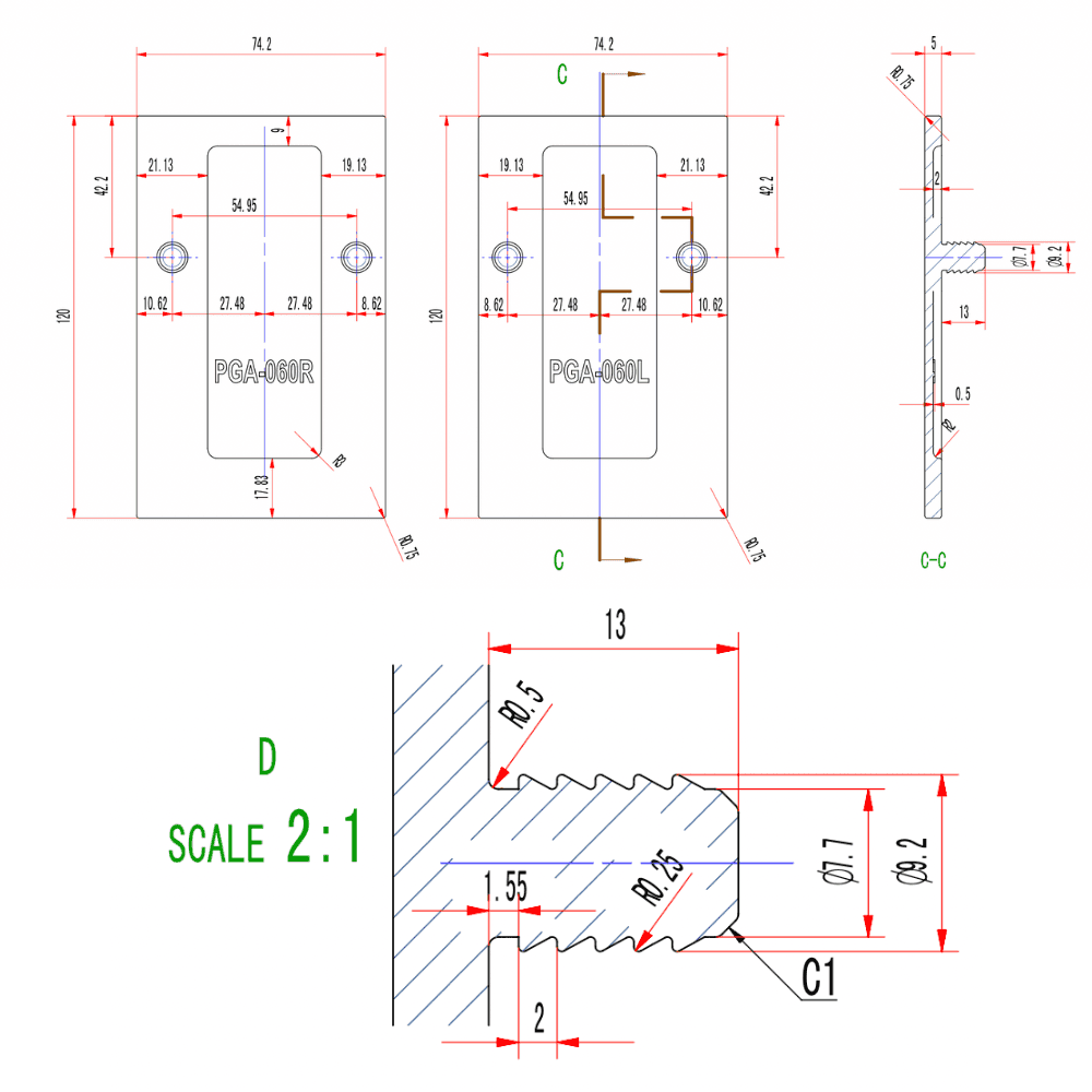 End Caps Measurements