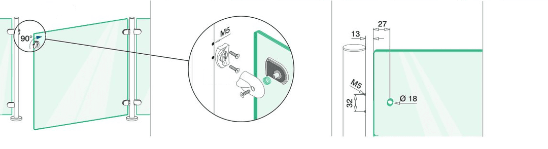 Latch Measurement Drawings