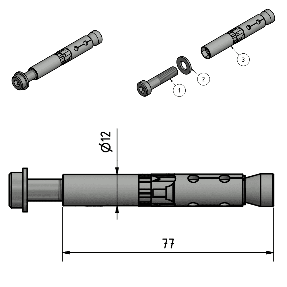 Fixing anchor measurements