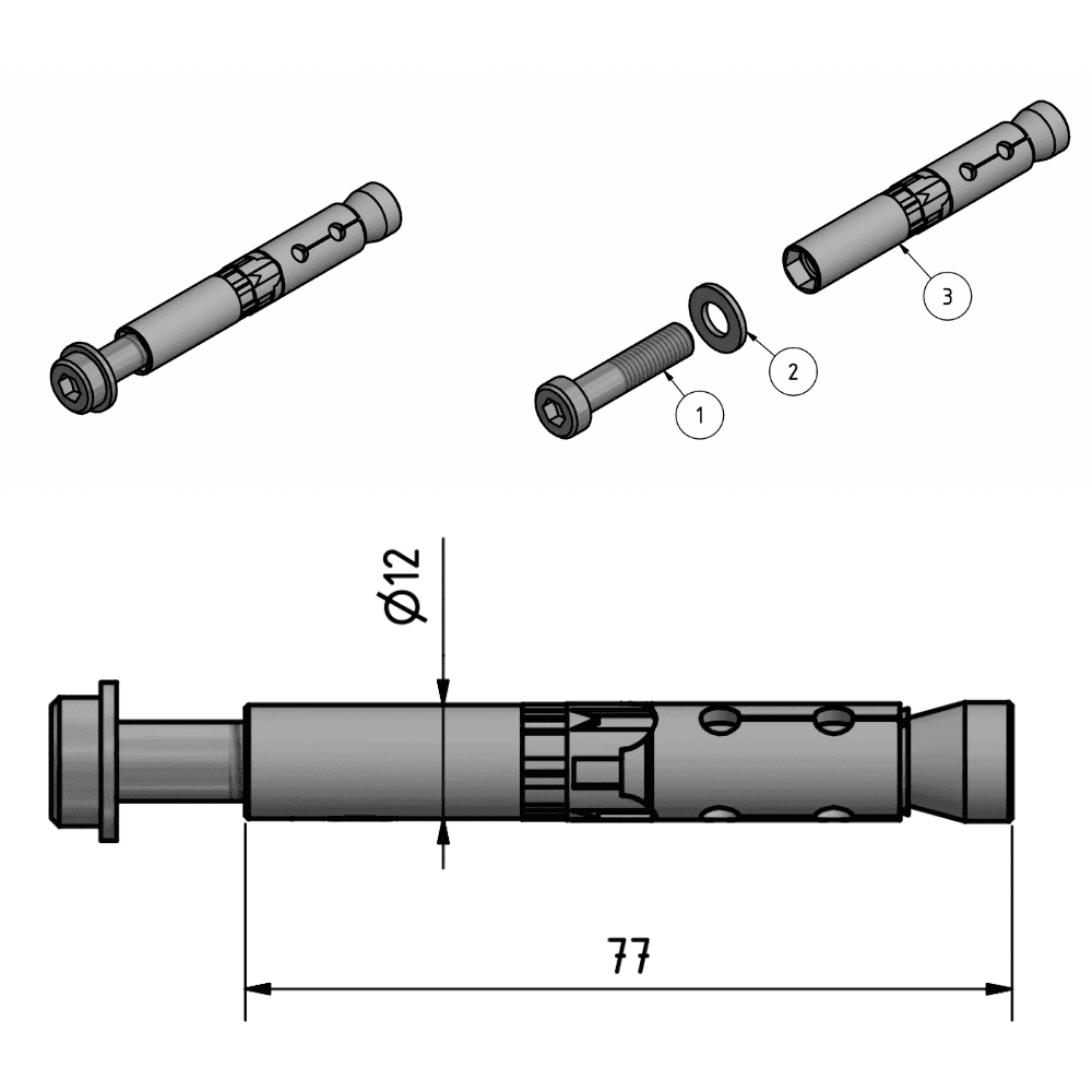 Fixing anchor measurements