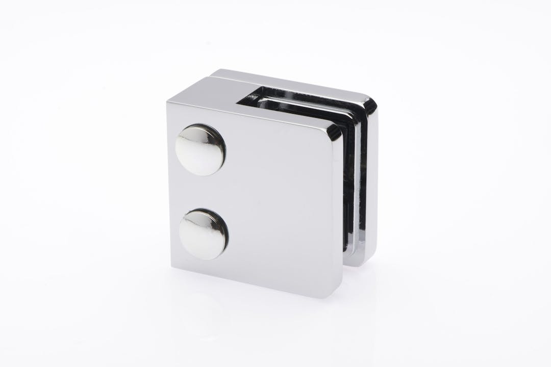 Flat Backed Small Square Glass Clamp
