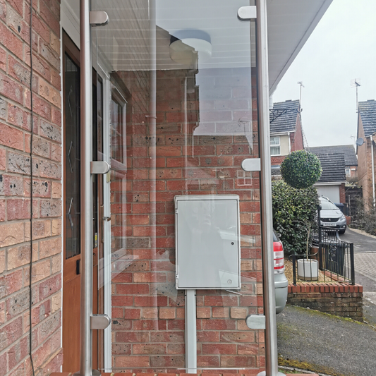 Glass Balustrade Wind Breaker in Leicester