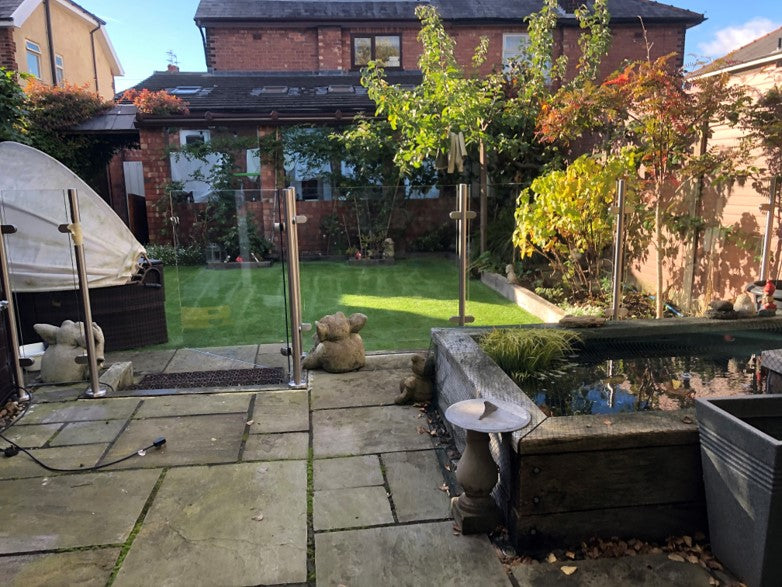 Glass Balustrade with glass gate in Manchester