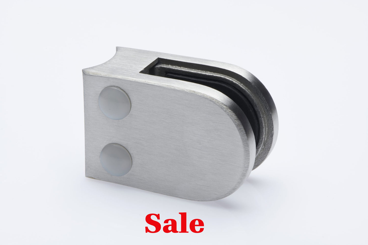 Middle Square Glass Clamp 42mm Post 12mm Glass Satin Finish