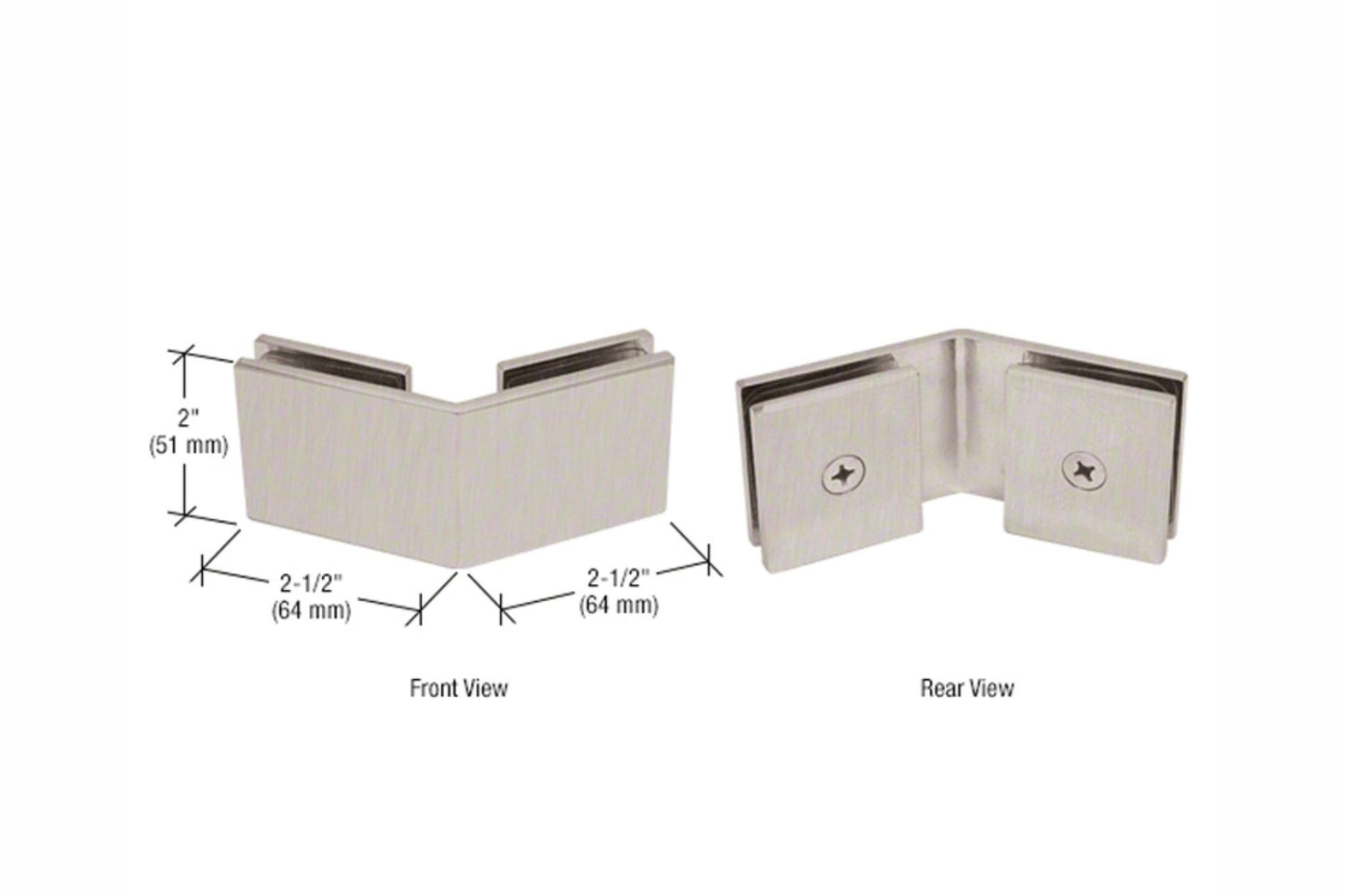 135 Degree Glass to Glass Clamp