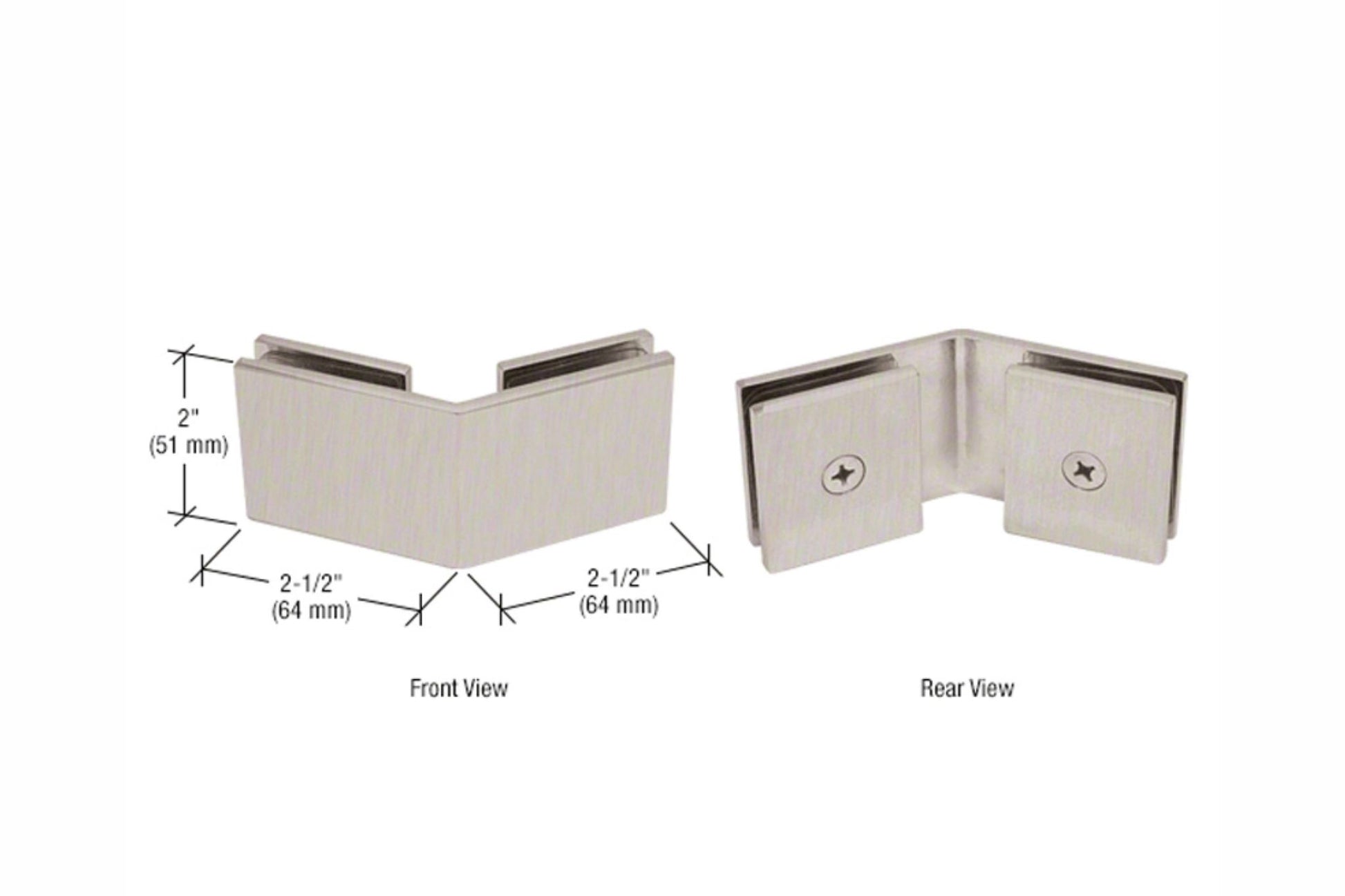 135 Degree Glass to Glass Clamp