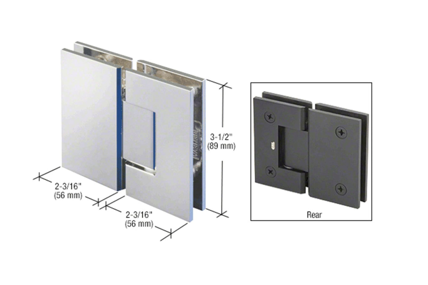 180 Degree Glass to Glass Hinge