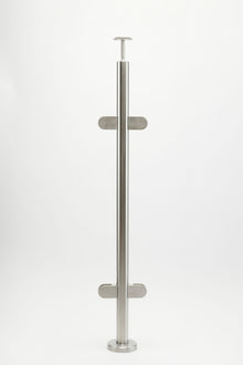 Mirror Polished Mid Post With Handrail Bracket