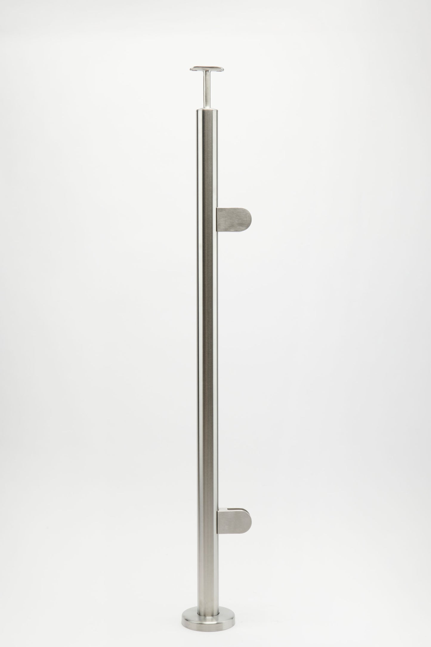 Mirror Polished End Post With Handrail Bracket