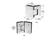 Adjustable 135 degree glass to glass hinge