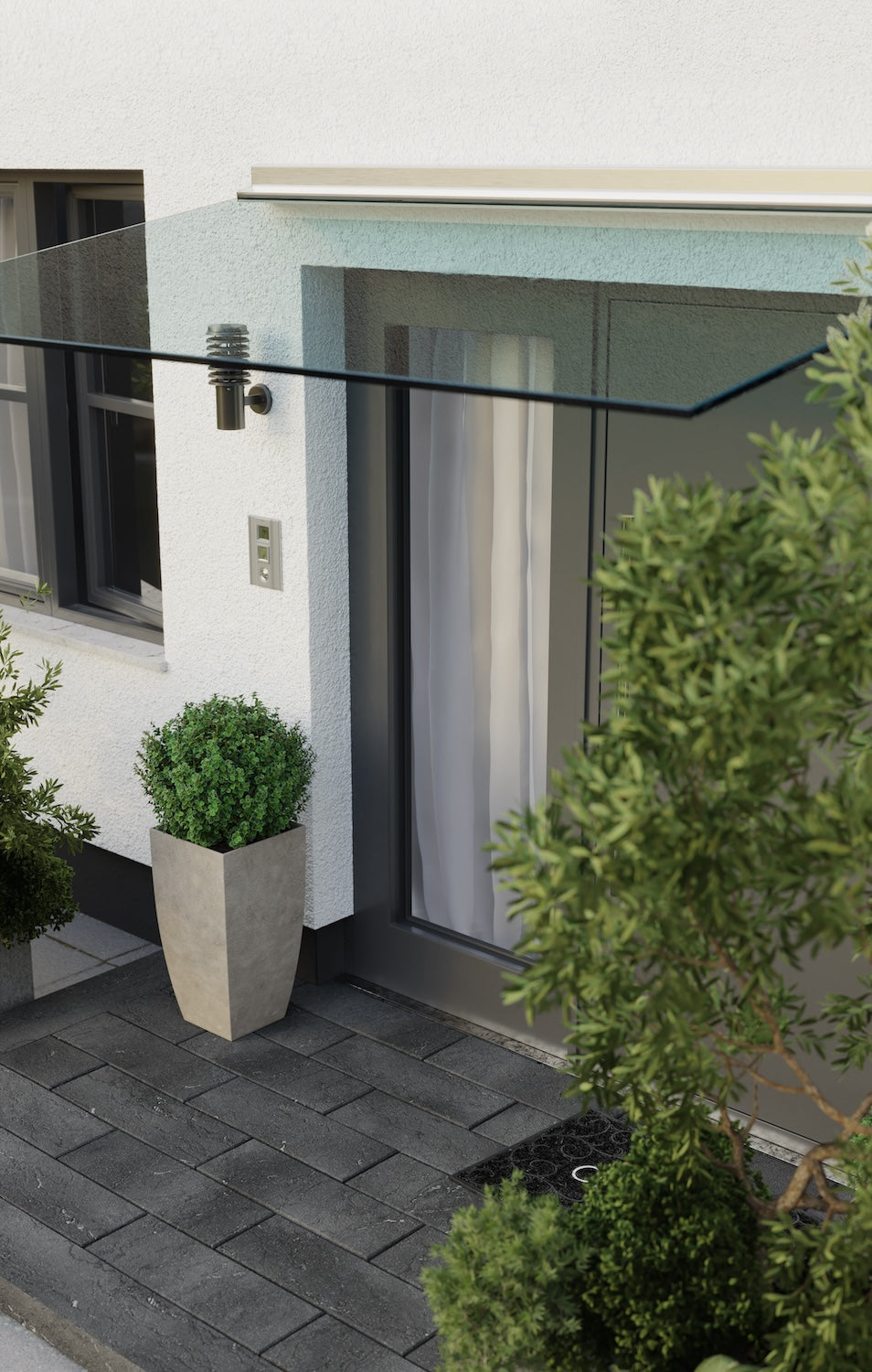 Airforce Cantilever Glass Canopy