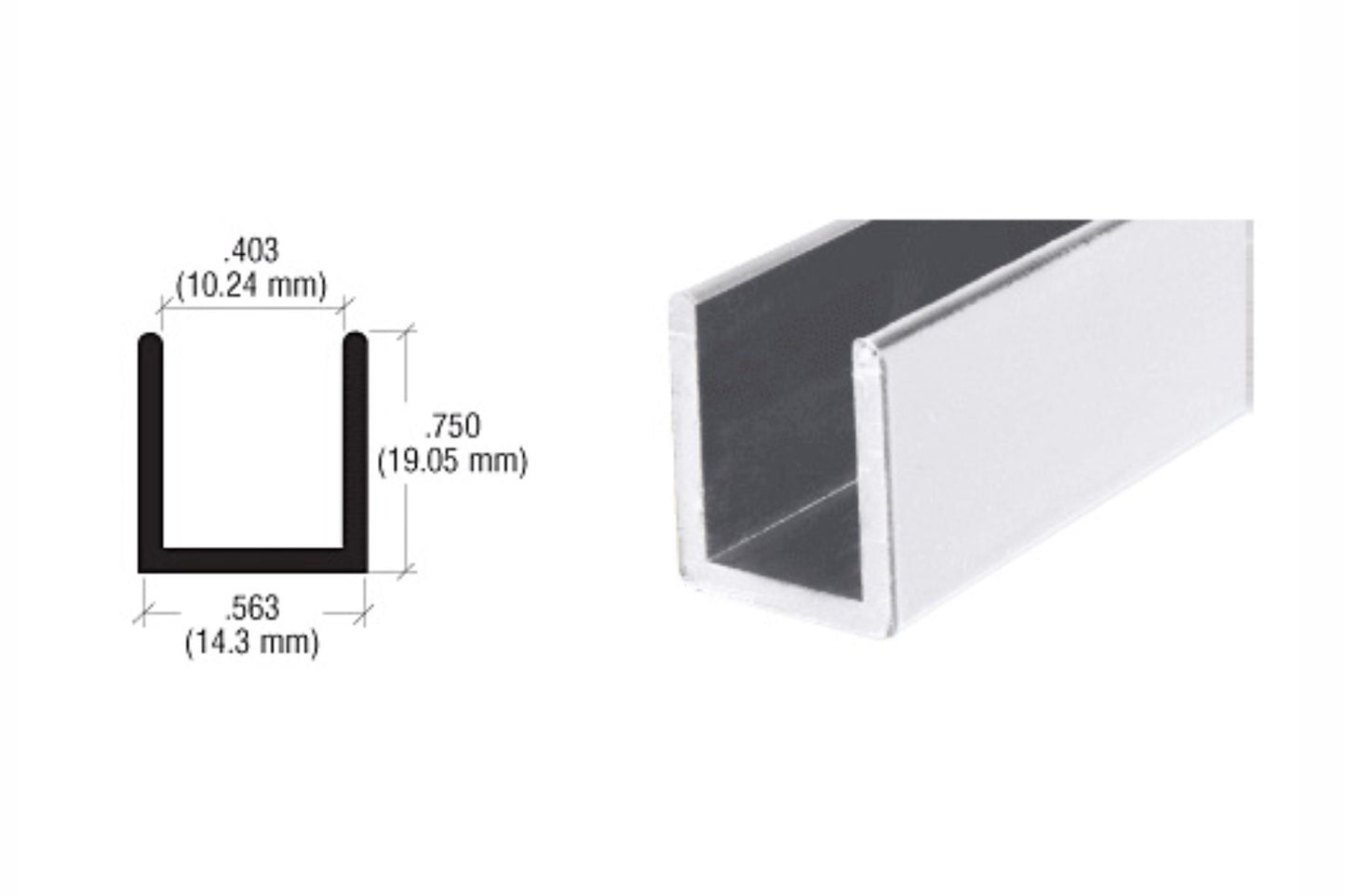 Aluminium Shower U Channel