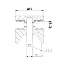 40mm Glass Adaptor technical drawing