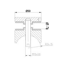 50mm Glass Adaptor technical drawing