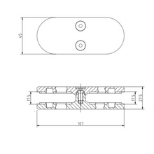 Glass Connector 180° 10mm Glass