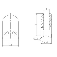 Middle D Glass Clamps for 42.4mm Post