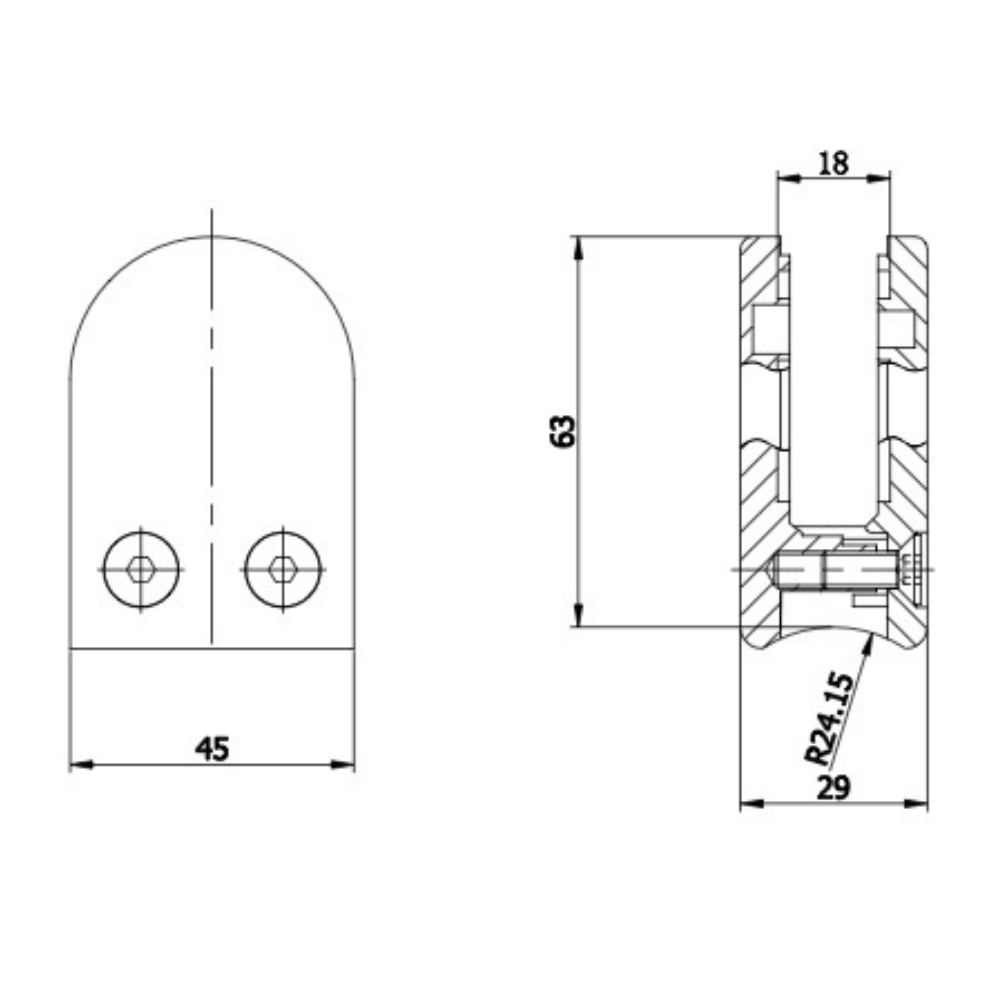 Middle D Glass Clamp 12mm Glass