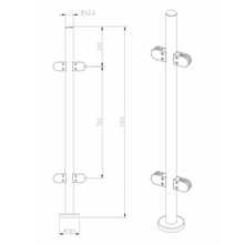 Middle post measurements