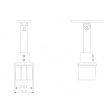 Handrail bracket tube drawing