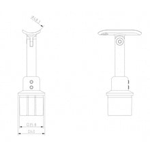Handrail bracket tube drawing