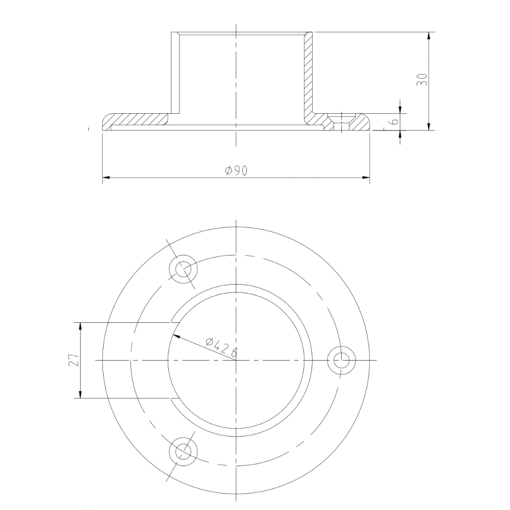 wall flange measurements