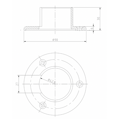 wall flange measurements