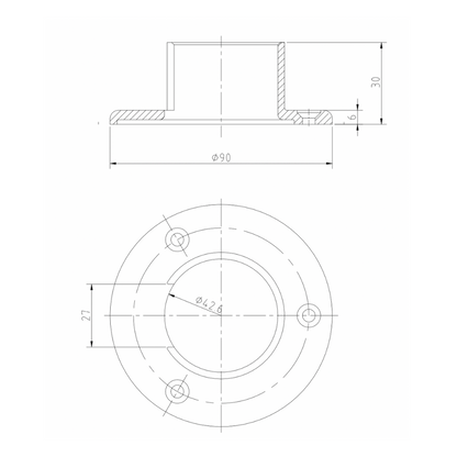 wall flange measurements