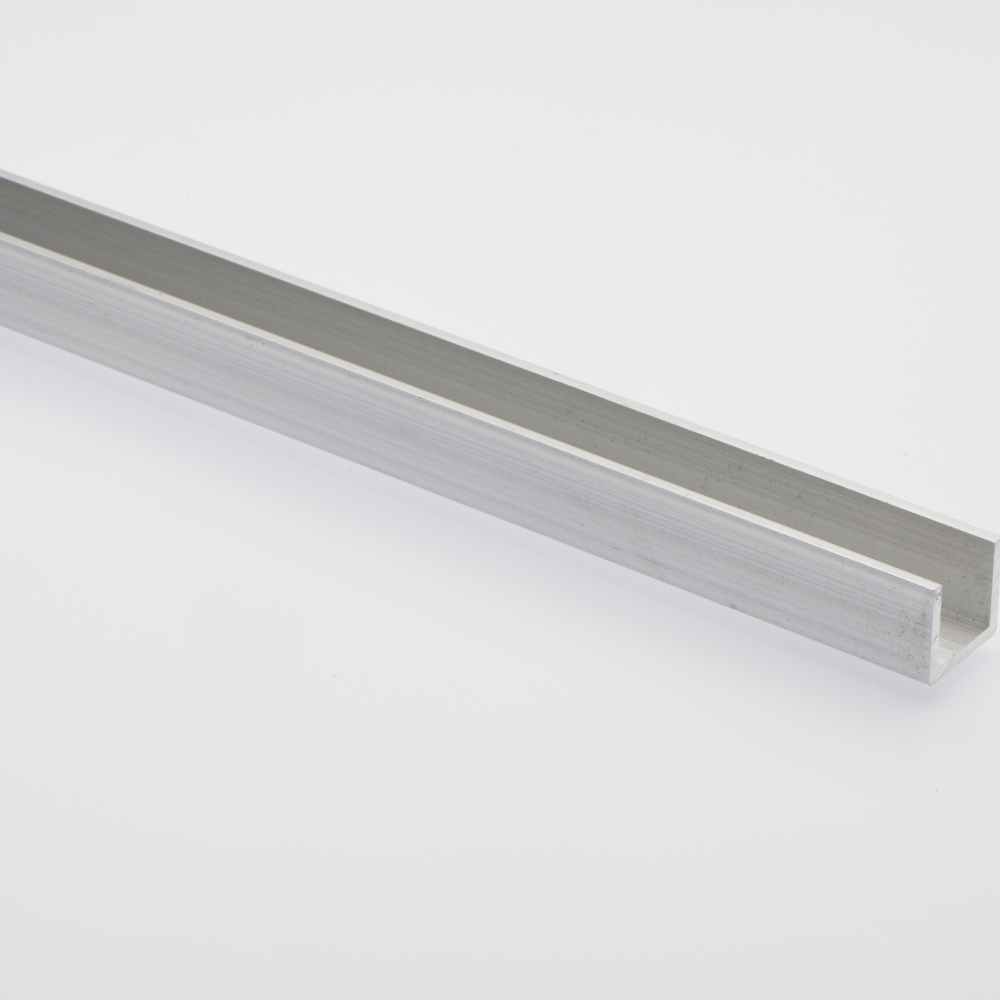 Aluminium Capping – Anodised Aluminium - 15mm Glass