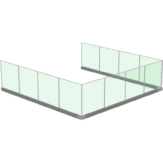 Frameless Glass Balustrade 2 metre