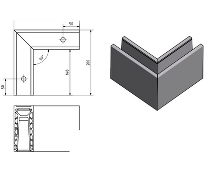 Base Mount Components Inside/Outside Corner