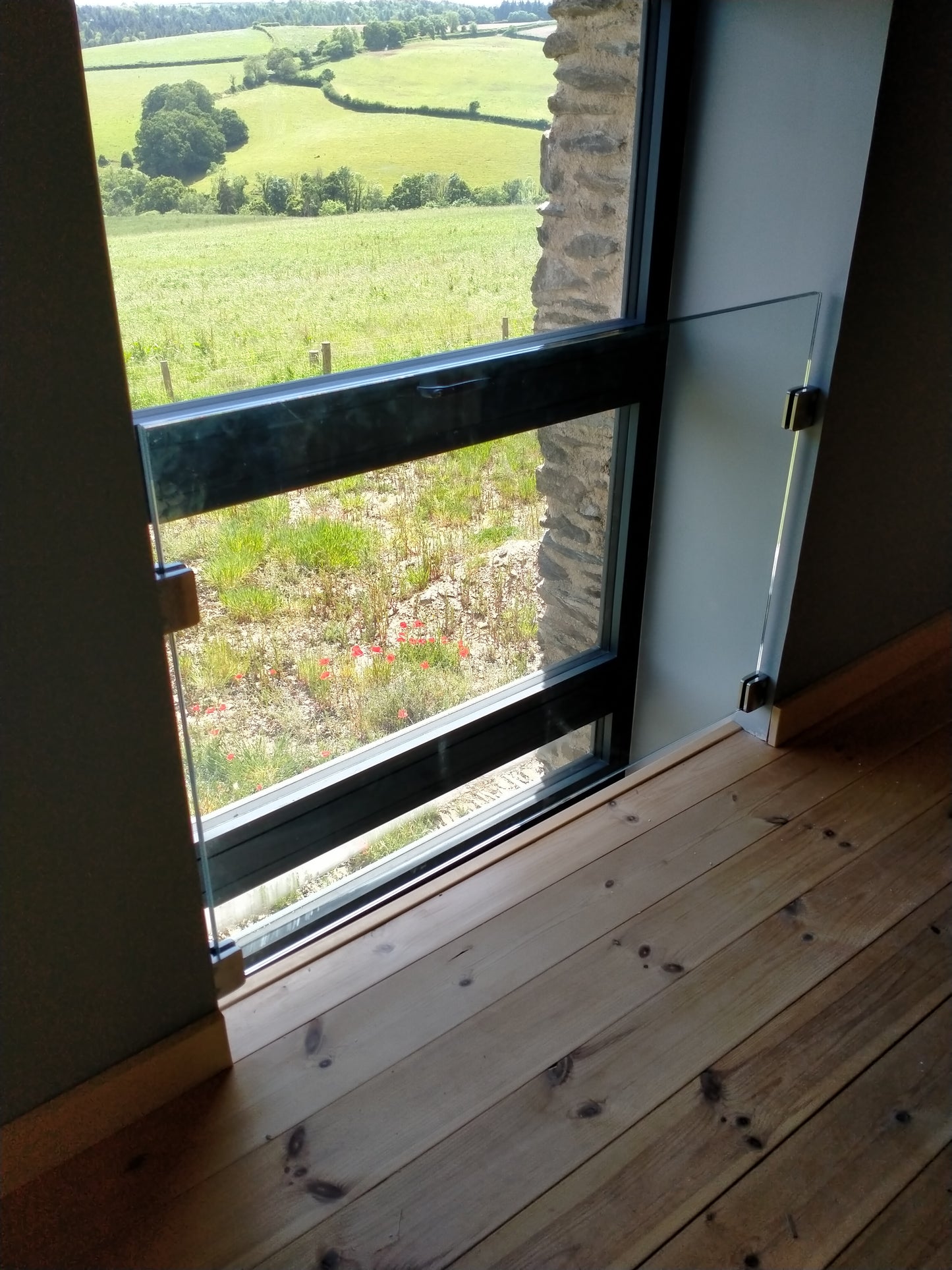 Large Square Glass Clamp 12mm – 17.5mm glass flat backed satin finish