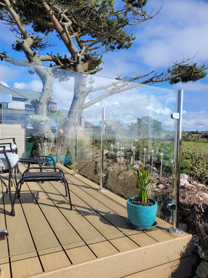 42mm Middle D Glass Clamp 10mm Glass Mirror Polished 316