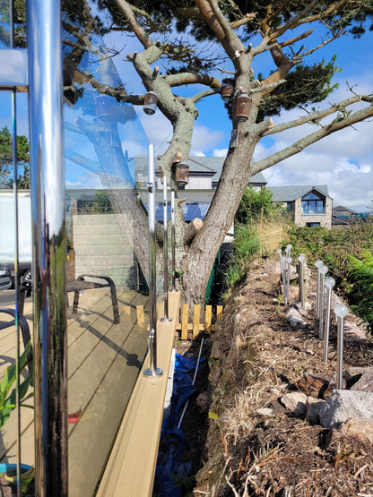 Mirror Polished Mid Post End Cap Diameter 42 x 2